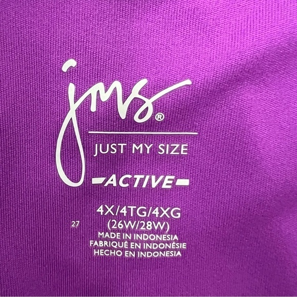 JMS JUST MY SIZE ACTIVE Women’s Pullover Top Sz 4X (26W/28W) Purple Color - Picture 6 of 11